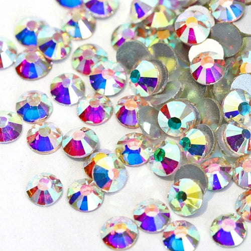 Super Quality Glitter Gems SS3-SS50 Flatback Stones Clear Crystal Non Hotfix Rhinestones Nail Art Decoration Rhinestones Y0100