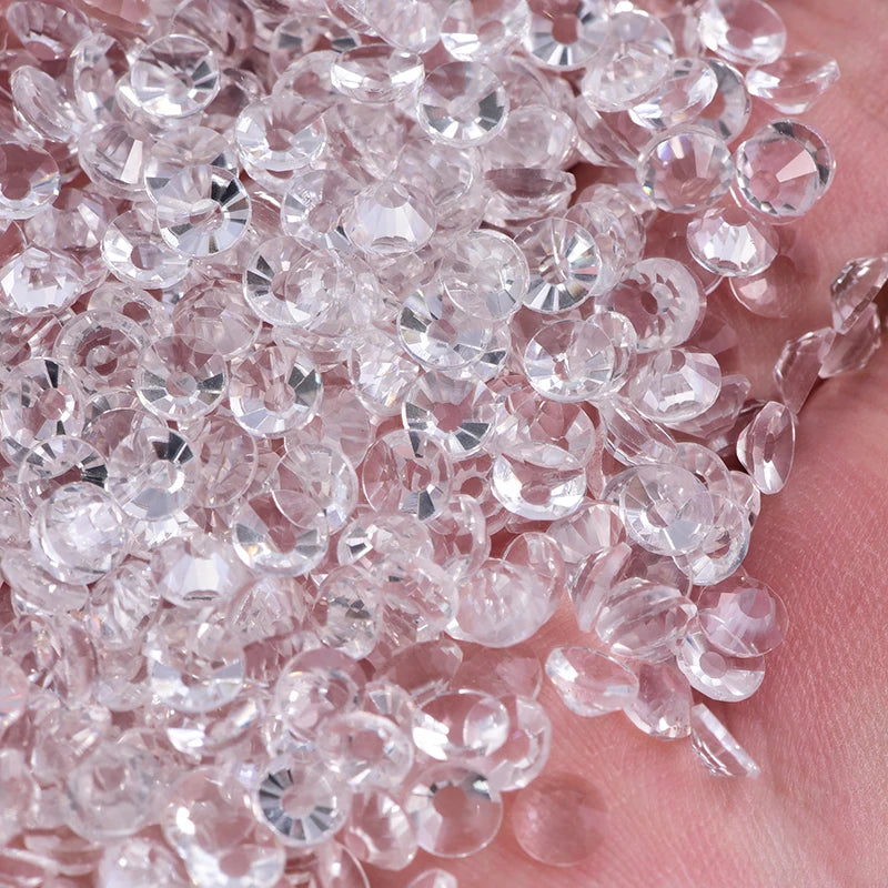 Super Quality Glitter Gems SS3-SS50 Flatback Stones Clear Crystal Non Hotfix Rhinestones Nail Art Decoration Rhinestones Y0100