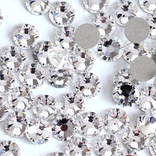 Super Quality Glitter Gems SS3-SS50 Flatback Stones Clear Crystal Non Hotfix Rhinestones Nail Art Decoration Rhinestones Y0100