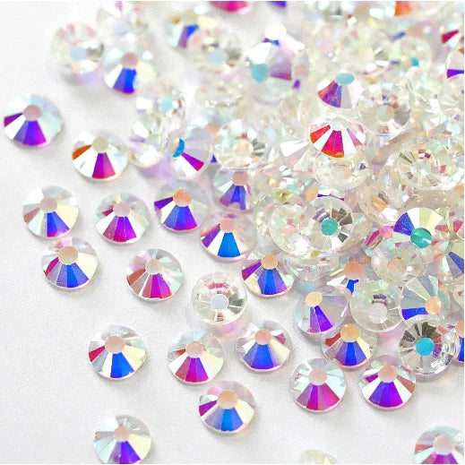 Super Quality Glitter Gems SS3-SS50 Flatback Stones Clear Crystal Non Hotfix Rhinestones Nail Art Decoration Rhinestones Y0100