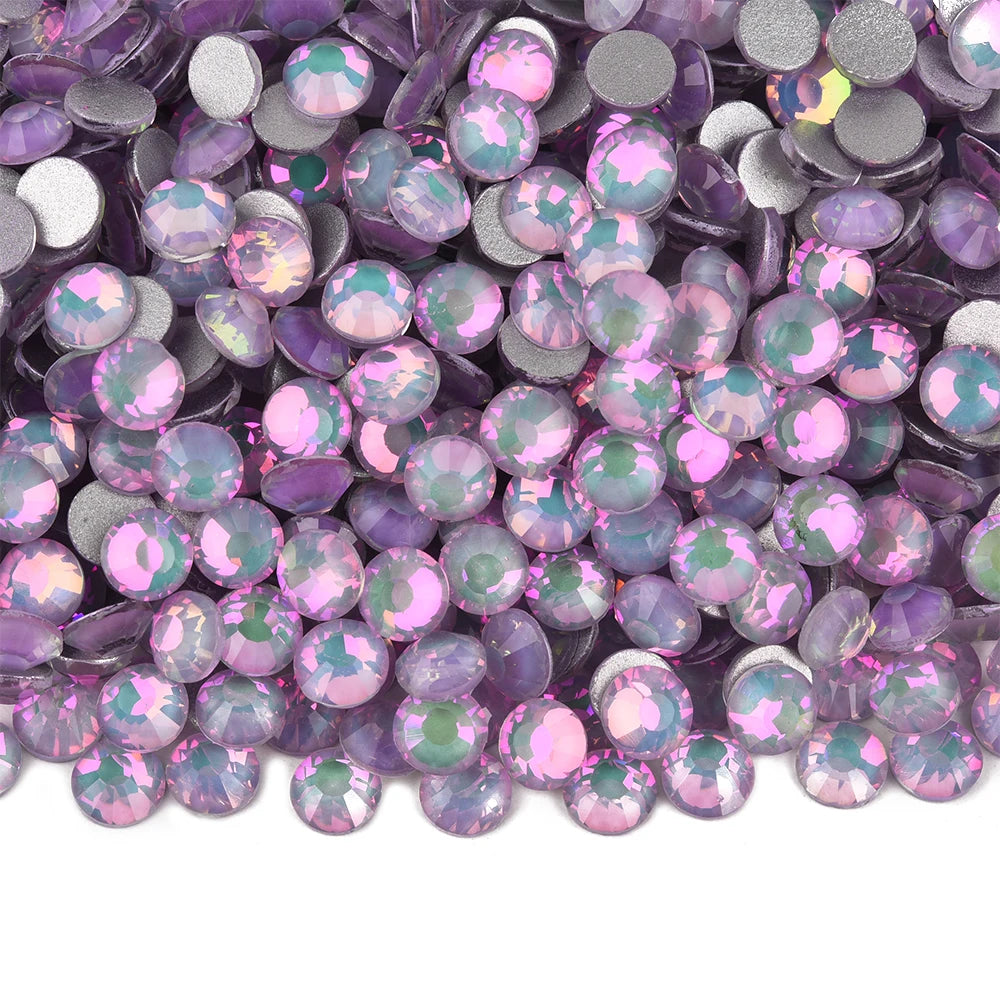 SS3-SS30 Hot Pink Rose Non Hot Fix Rhinestone Flatback Crystals Beads 3D Nail Art Rhinestones Glass Crystal Nails Non HotFix