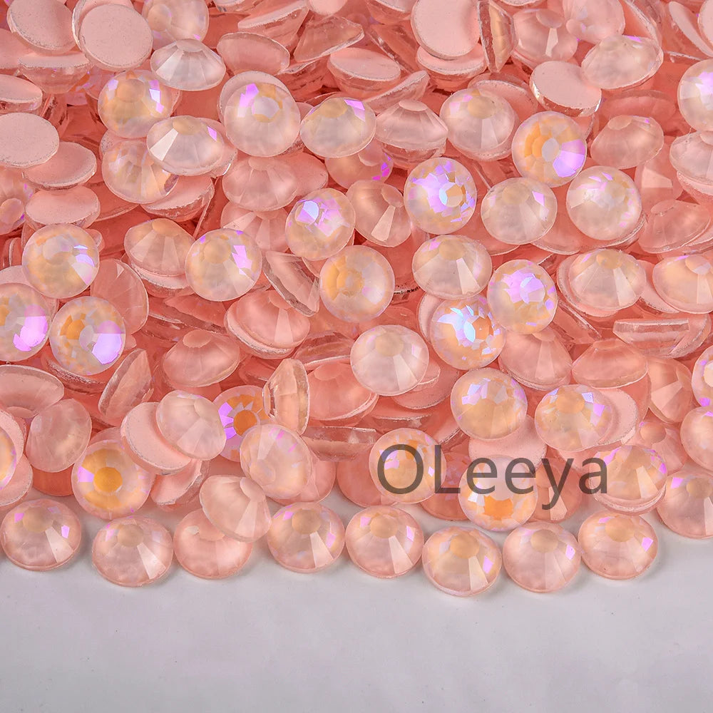 SS3-SS30 Hot Pink Rose Non Hot Fix Rhinestone Flatback Crystals Beads 3D Nail Art Rhinestones Glass Crystal Nails Non HotFix