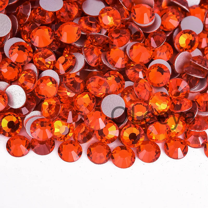 SS3-SS30 Hot Pink Rose Non Hot Fix Rhinestone Flatback Crystals Beads 3D Nail Art Rhinestones Glass Crystal Nails Non HotFix